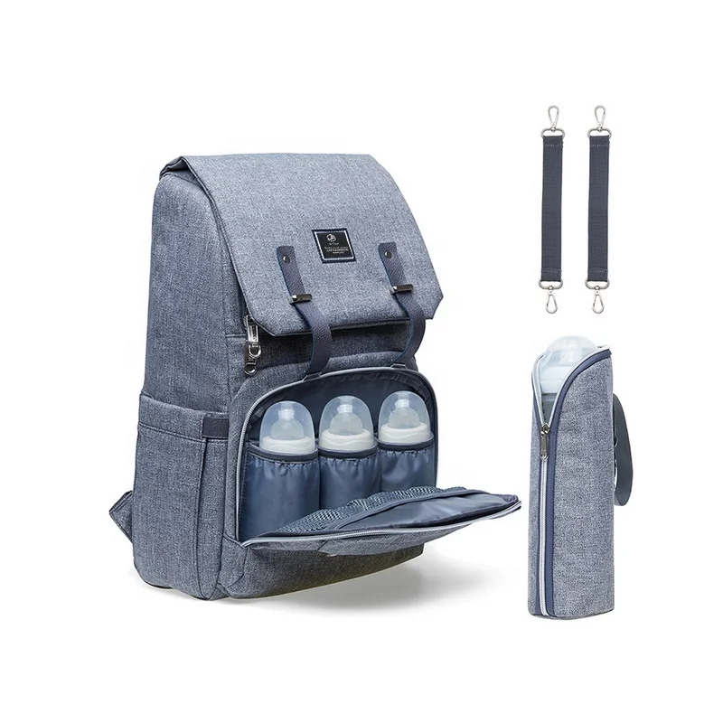 

Baby Diaper Backpack - Large Diaper Bag with Insulated Pockets and Stroller Straps