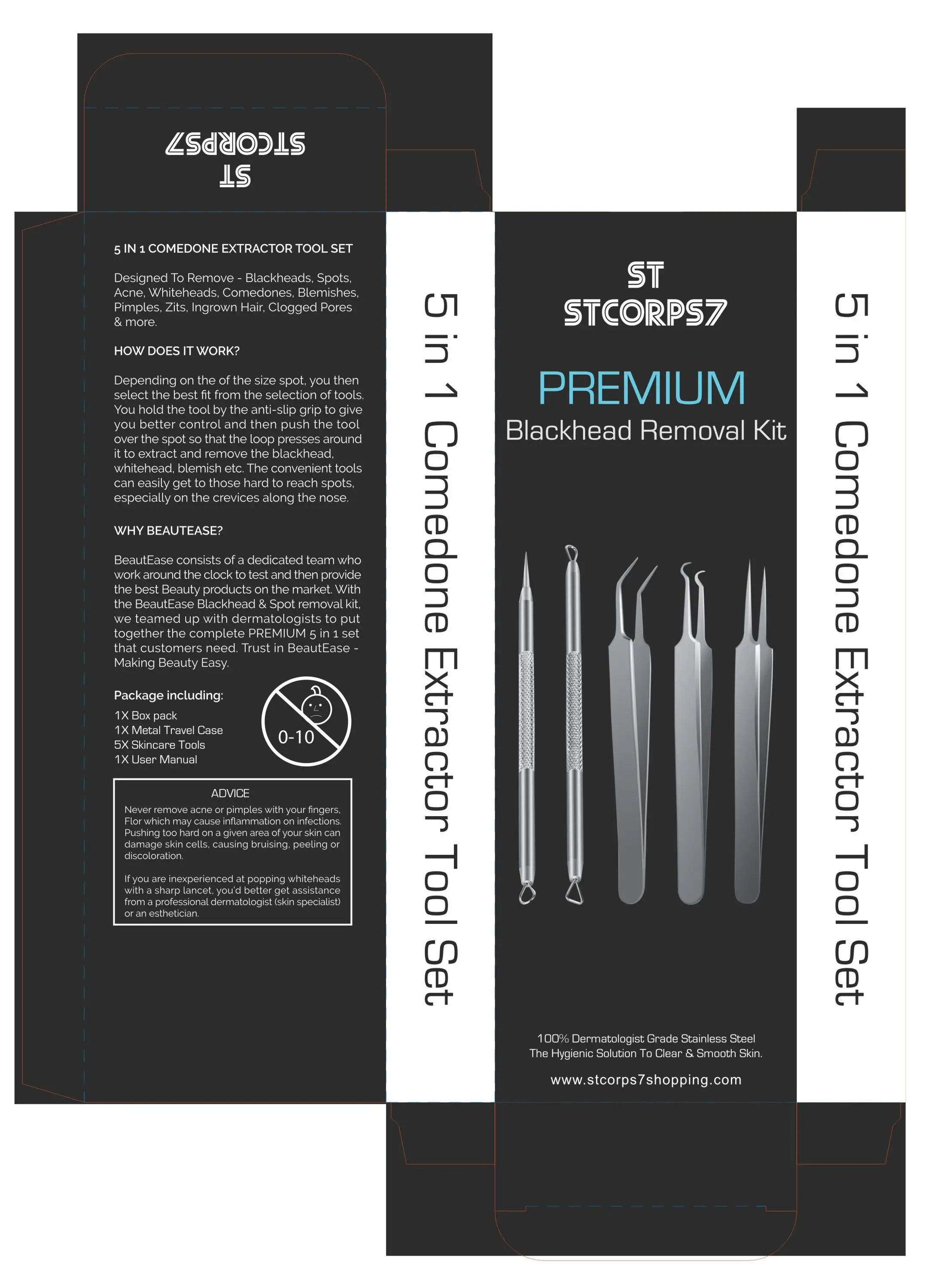 2019 Blackhead Remover Kit Comdome Extractor Kit Blackhead Blemish