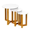 Bamboo Coffee End Table Living Room Furniture Home Decor