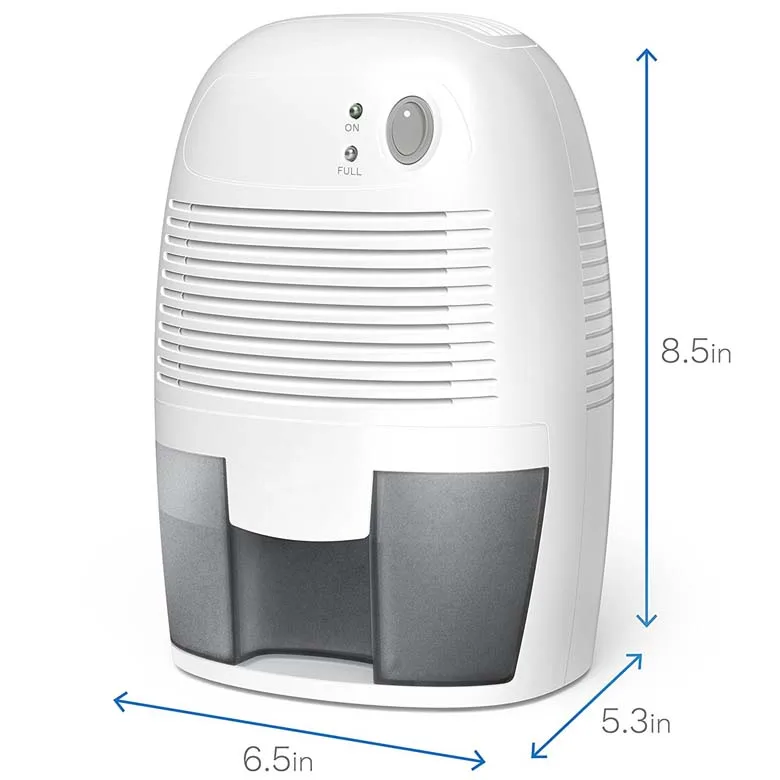 Small Dehumidifier For 1200 Cu Ft Bathroom Or Closet 16 Oz Capacity