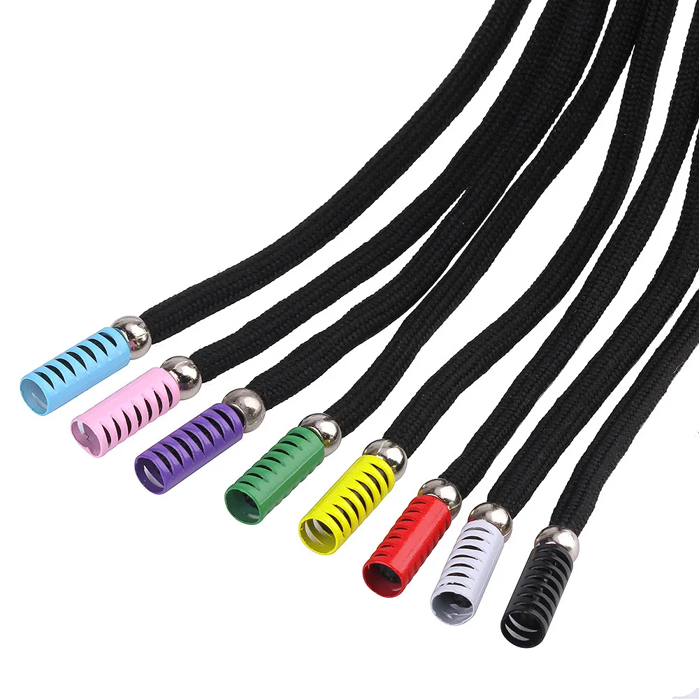 

Custom black round 5mm polyester drawstring rope with metal tips, Picture color or custom color