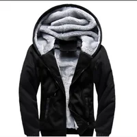 

High Quality Customized Logo Fleece Zip Up Plain Black XXXXL Oversize Thick Winter Hoodies Sweatshirts Men