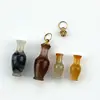 Jade stone fancy agate essential oil bottle pendant natural jade Gemstone Perfume bottle for Necklace pendant