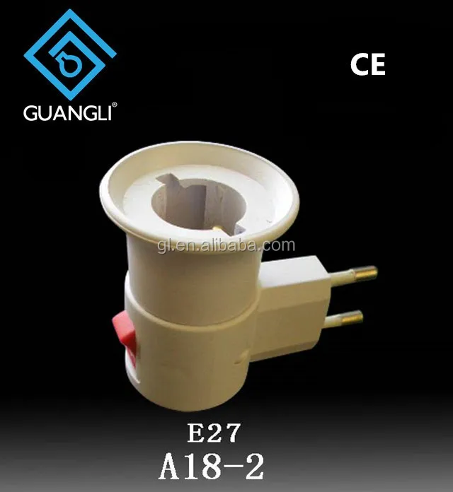 Italy CE ROHS B22 with vertical European Plug Light Bulb Lamp electrical plug socket Base Holder Adapter Converter