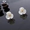 Wedding jewelry inlay crystal flower shape stud earrings