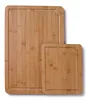 Set of 2 Ultimate Thickness Bamboo Chopping Boards / Upscale Serving Platters