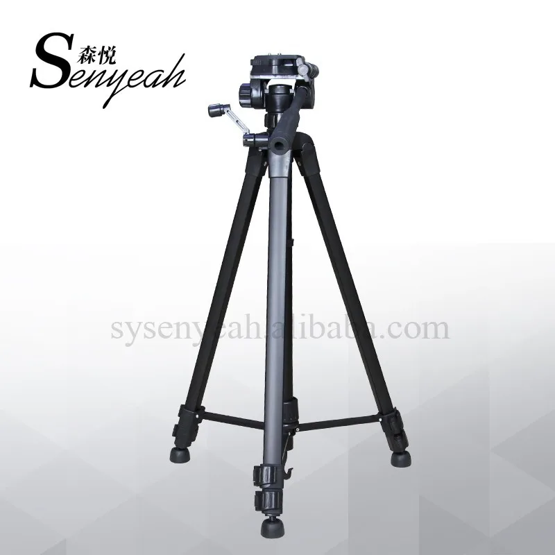 Professional aluminum video&camera tripod Portable folden tripods Flexible tripod stand with a three-dimensional head