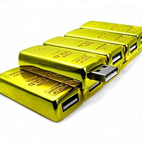 gold bar brick usb flash drive usb memory stick 2.0 3.