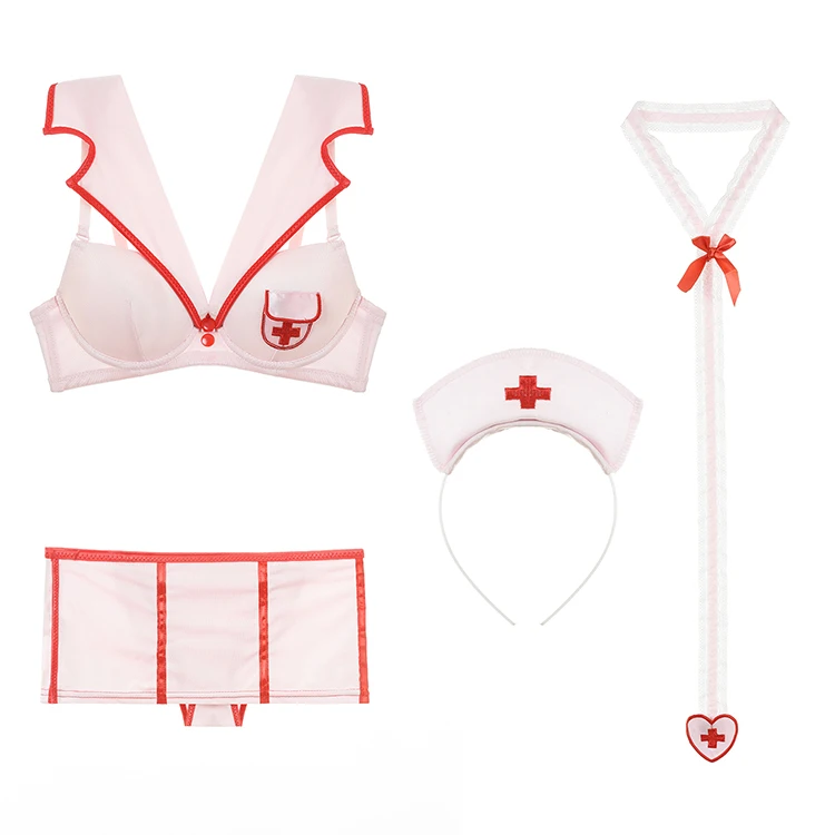 

nurse uniform open pictures red female japanese mature women sexy lingerie underwear, Pink+white