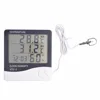 LCD Digital HTC-2 Thermometer Hygrometer Weather Station Wireless Temperature Humidity Tester Indoor Outdoor Probe Clock Alarm