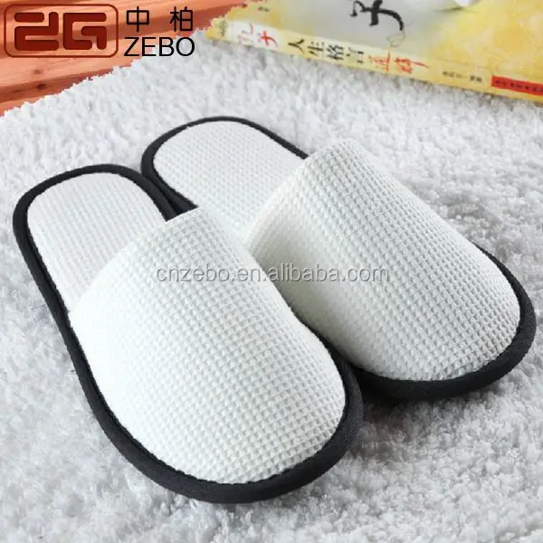 Wholesale Guangzhou Supplier Custom Disposable Hotel waffle Slippers