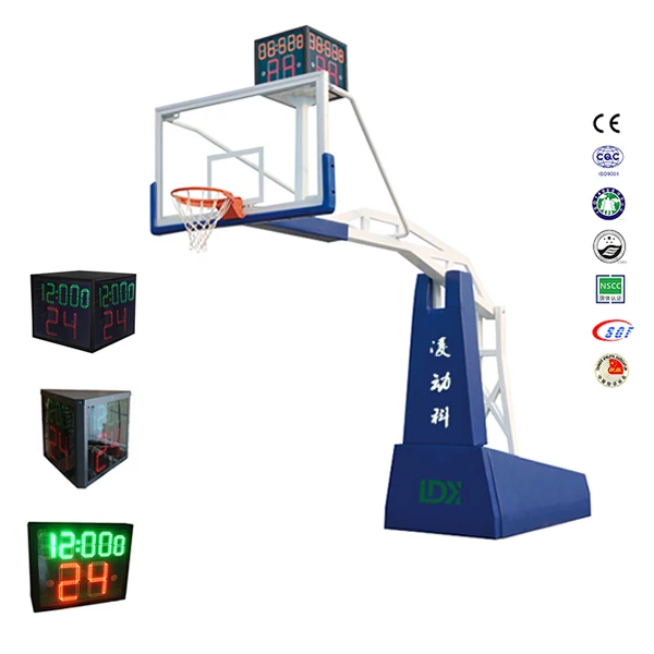 Height Adjustable Electro Hydraulic Basketball Hoop,Official Wholesale Basketball Goals