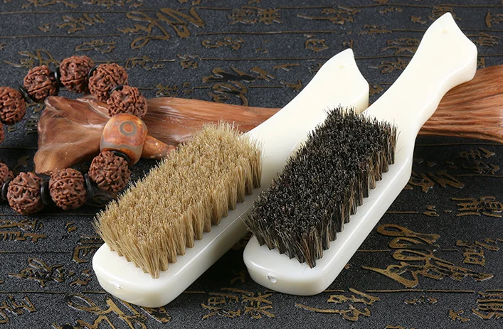 黑色猪鬃优质塑料柄抛光核桃刷