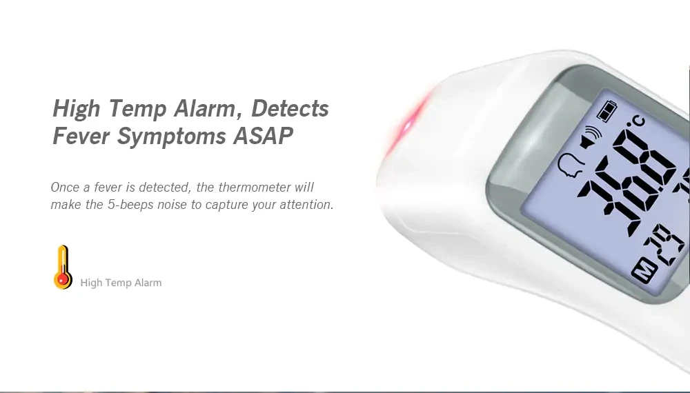 CK-T1803 Medical Digital Infrared Thermometer - White