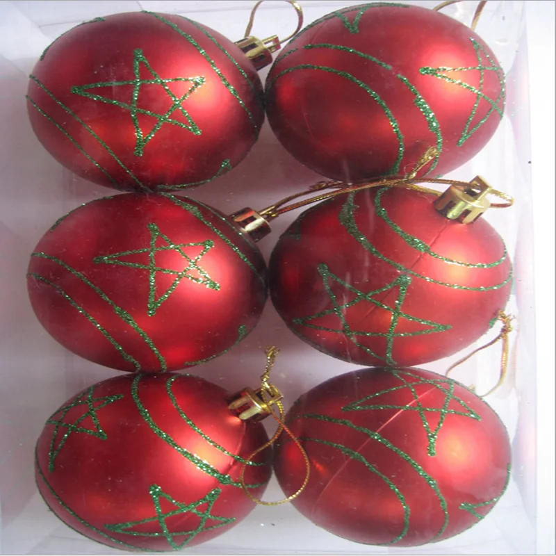 new  product christmas decor multi - coloured christmas ball 3-10cm sets with pvc box for christmas