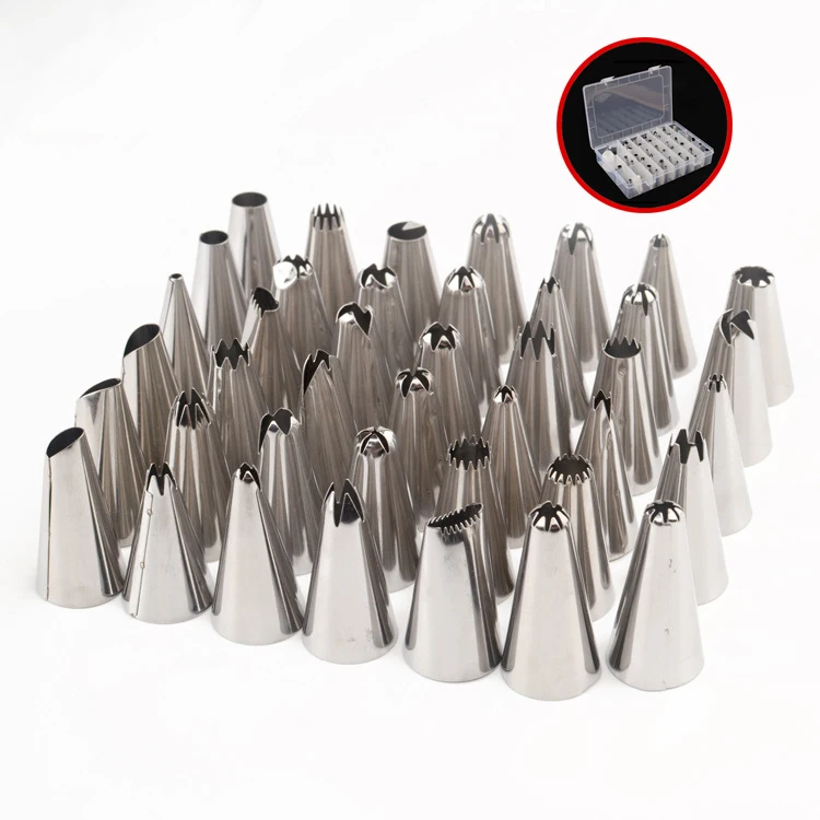 

Cake Decorating 42Pcs/set Large Stainless steel Icing Piping baking Nozzles Pastry Tips Set Kitchen Accessories