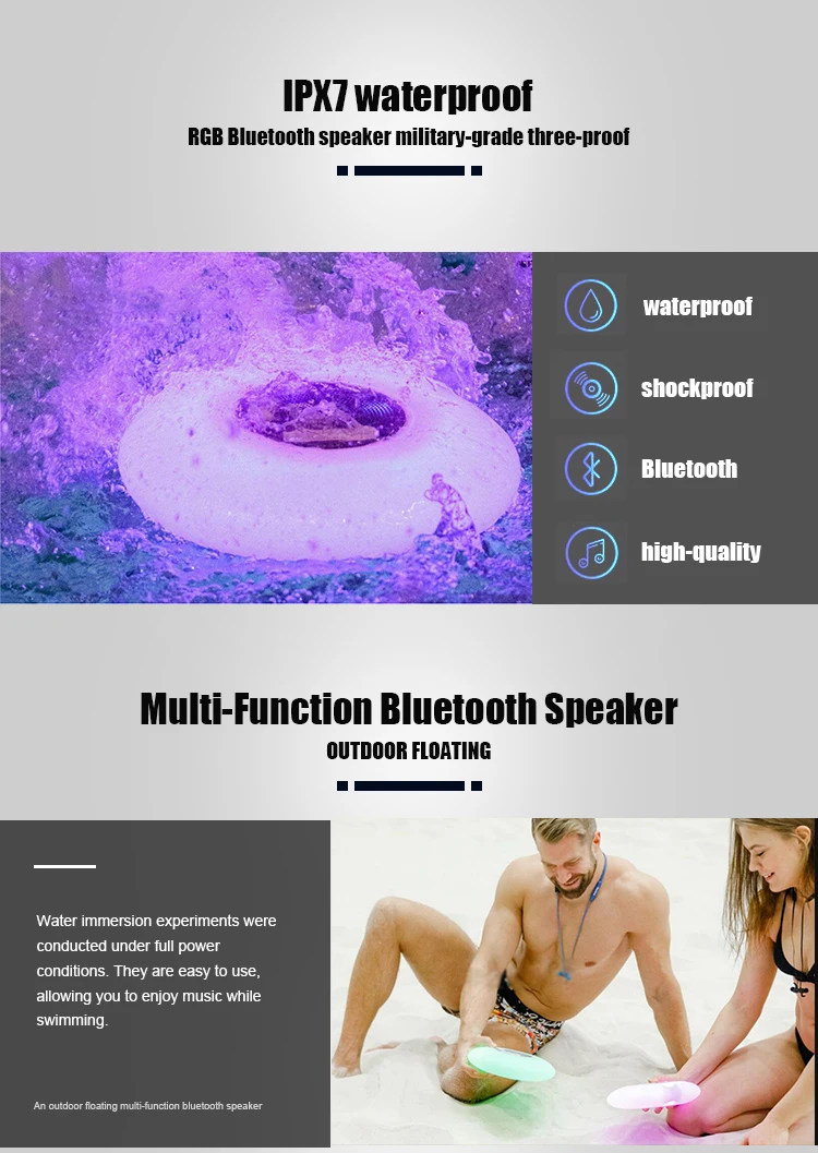 Waterproof Bluetooth Speakers Outdoor Wireless Portable Speaker for Camping Beach Sports - ANKUX.COM