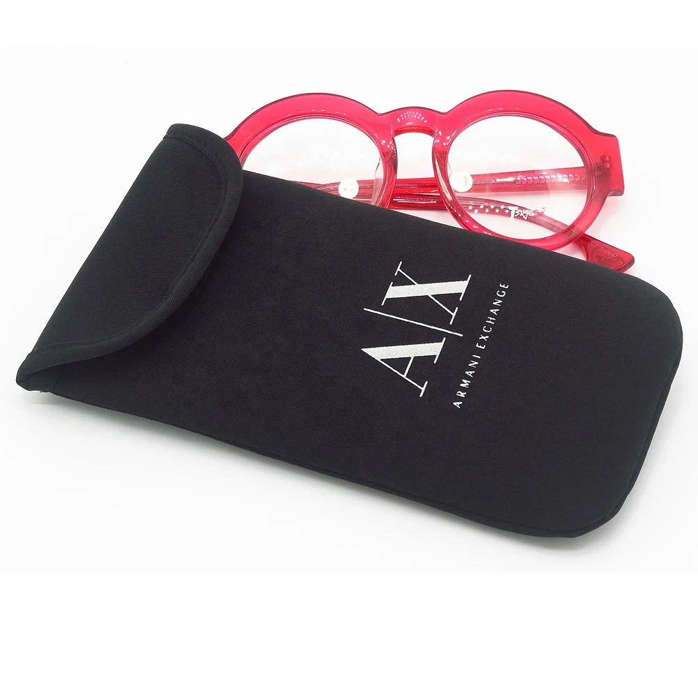 

New Fashion Design Neoprene Glasses Pouch Custom Logo Sunglasses Bag, Black