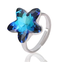 

10011 xuping Crystals from Swarovski star single stone luxury women engagement imitative diamond ring