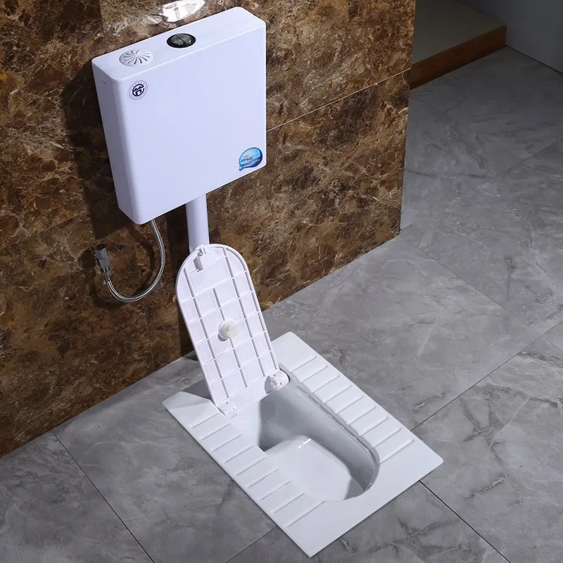 Chaozhou Sanitary Ware Ceramic Toilet Bathroom Save Space Flush System Water Closet Squatting 8318