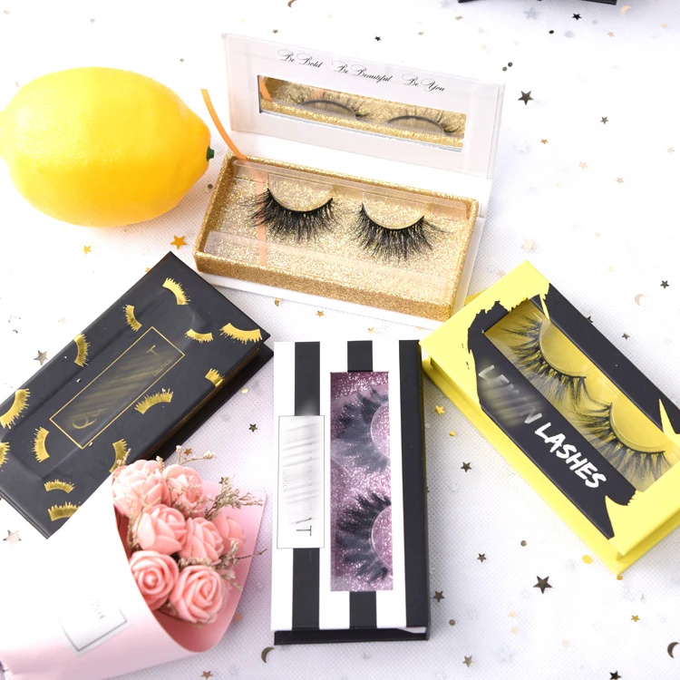 

Wholesale luxury custom lash box for 100% handmade mink lashes, Natural black