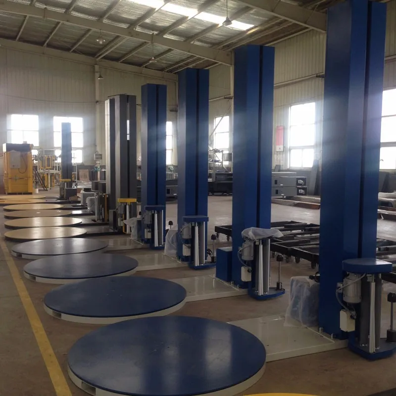 Automatic stretch film wrapping machine for pleat soap /plastic transportation