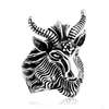 Mens Dave Of Star Satan RAM Shaped Stainless Steel Casting Rings