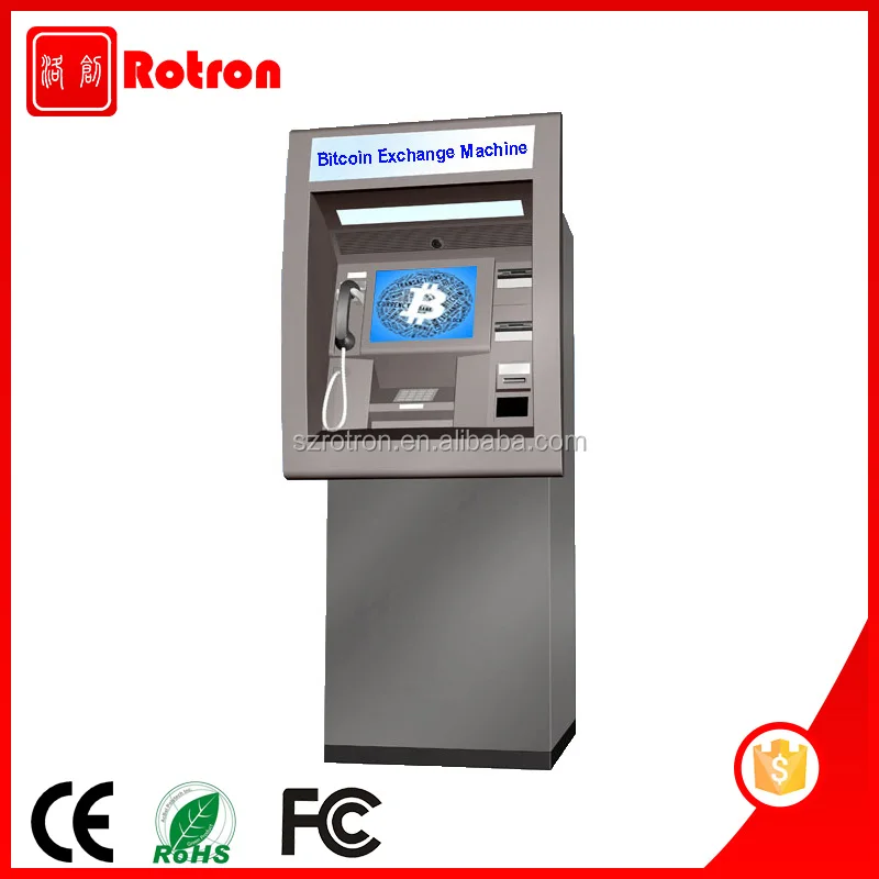 
17 inch free standing self service touch screen Bitcoin exchange currency machine with bill acceptor and cash dispenser 