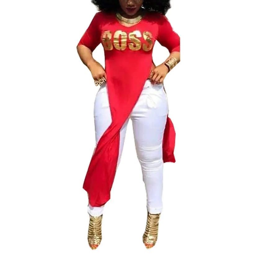 

80509-MX128 casual lady red dress letter design girls