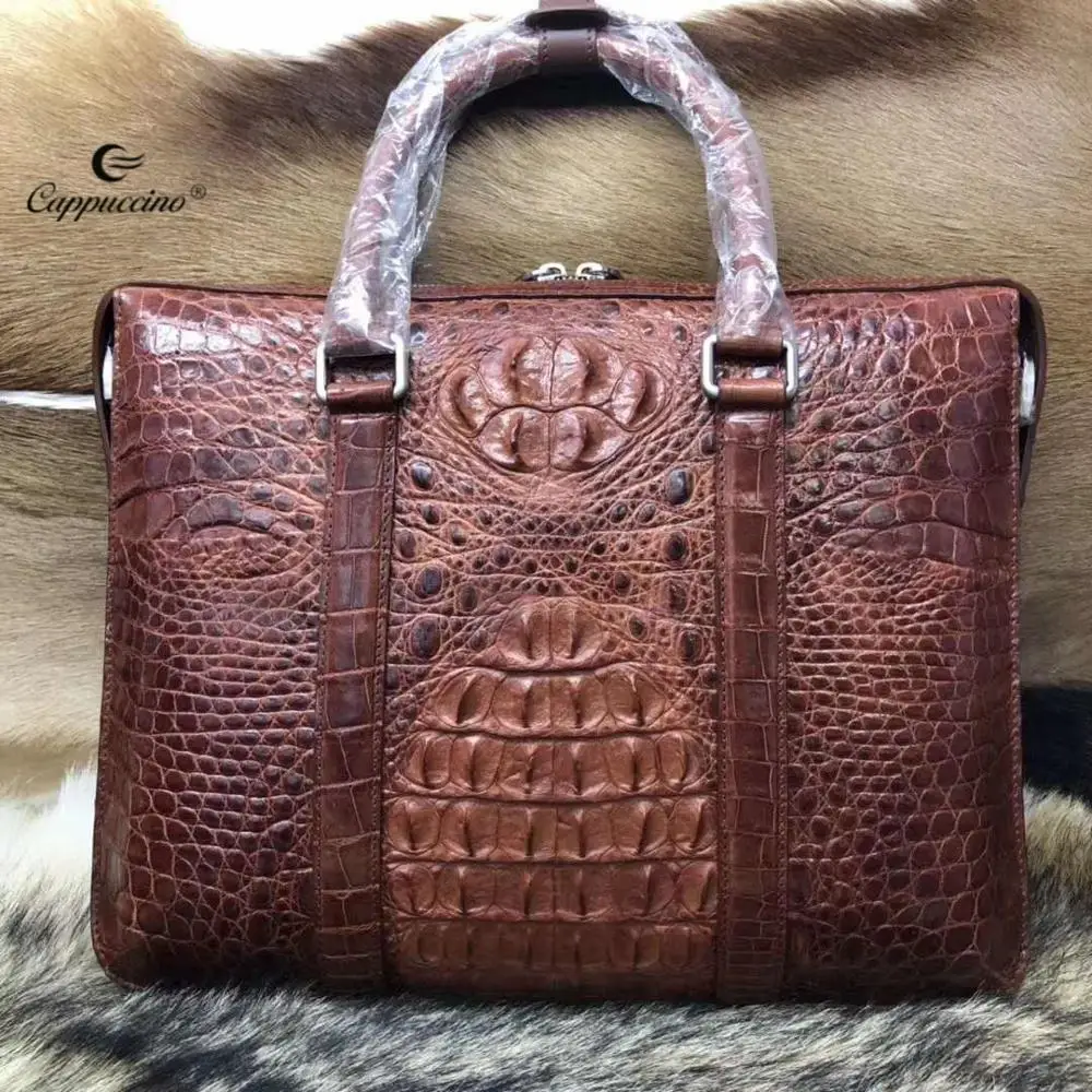 

Luxury High Quality Crocodile Exotic Skin Business Handbag for Men