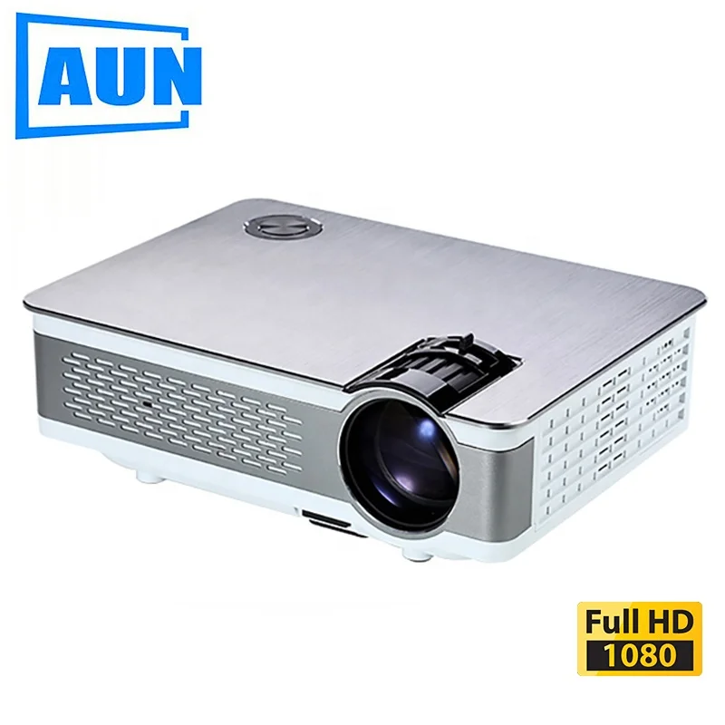 

AUN Full HD Projector. AKEY5 UP. 1920*1080P, Android 6.0 OS. WIFI Bluetooth Support 4K Beamer for Home Theater