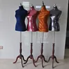 Female Mannequin Velvet Torso Dress Form with Adjustable Tripod Stand in Different Patterns