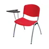 Color and Style Optional Comfort Back Hollowed Plastic Training Seating with Writing Pad and Metal Frame Base