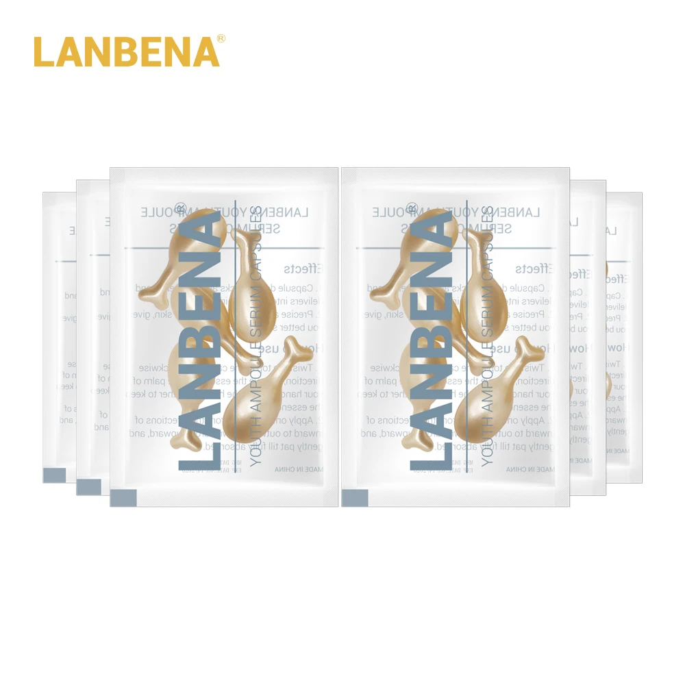 LANBENA 24K Gold  Eye Capsule Serum Mask    Anti-Aging Wrinkle Fine Lines Dark Circle Eye Serum Moisturzing Eye Cream