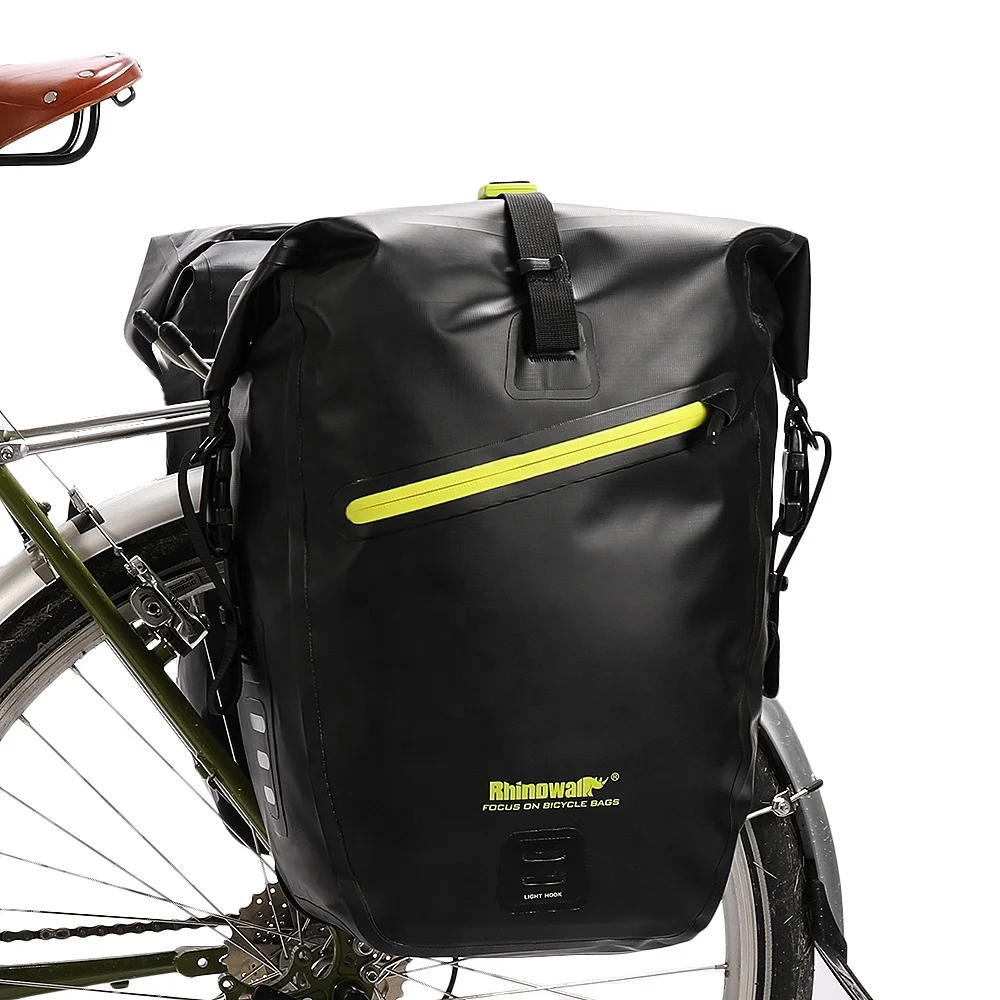 

Rhinowalk 25L MTB Waterproof bicycle pannier bag rear bike pannier bag bike travel bag, Black