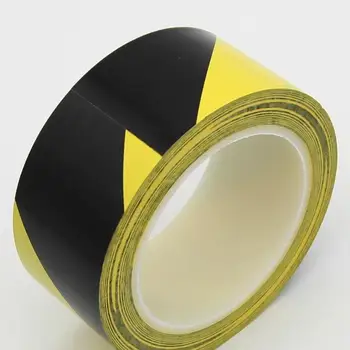 Black & Yellow Striped Hazard Warning Pvc Floor Line Marking Tape 50mm ...