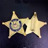 US deputy marshal metal lapel pin with eagle pattern and safty pin attachment