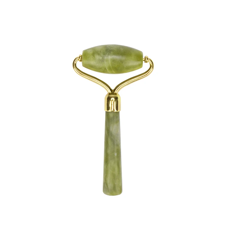 

2019 Popular Green Facial Massager Single Head Jade Face Roller, Natural pure green color