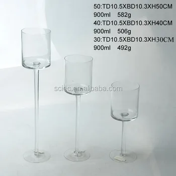 tall glass candle holders cheap