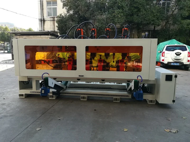 
wood bed panel baffle automatic CNC boring machine 