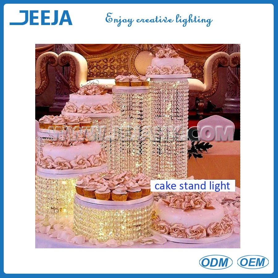 3 tier cake stand with wireless remote control light for lounge