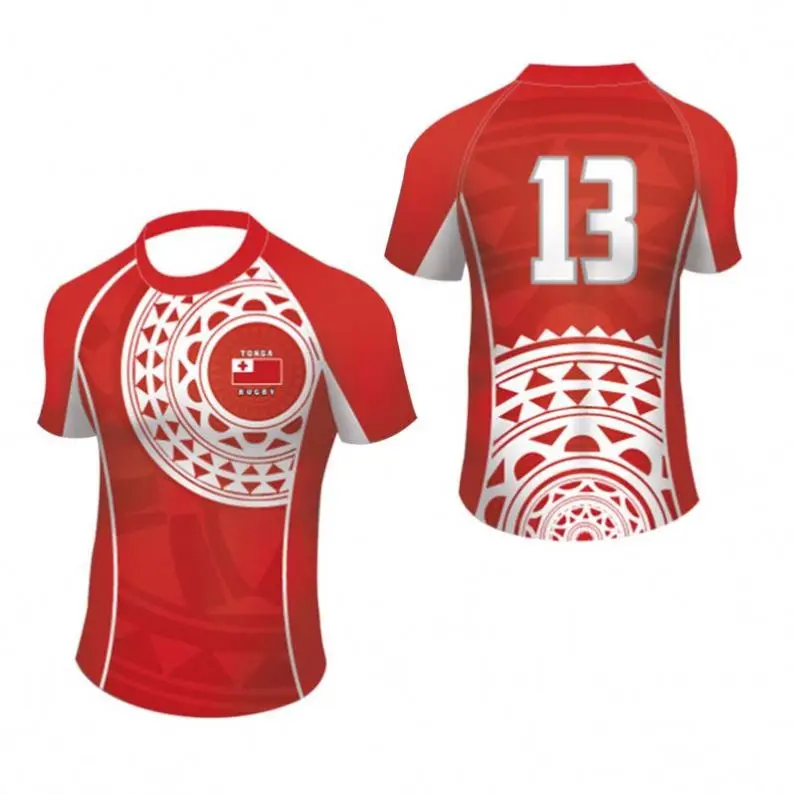 

Popular Wholesale Professional Customized Club Sublimated Printing Breathable Fabric Rugby Uniform Jersey