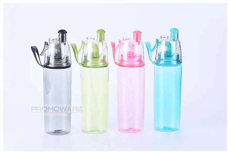 Logo Personnalisé Pas Cher Bouteille Deau En Plastique Tritan Sans Bpa Sport Verre Vaporisateur Bouteille Deau En Plastique Avec Vaporisateur De