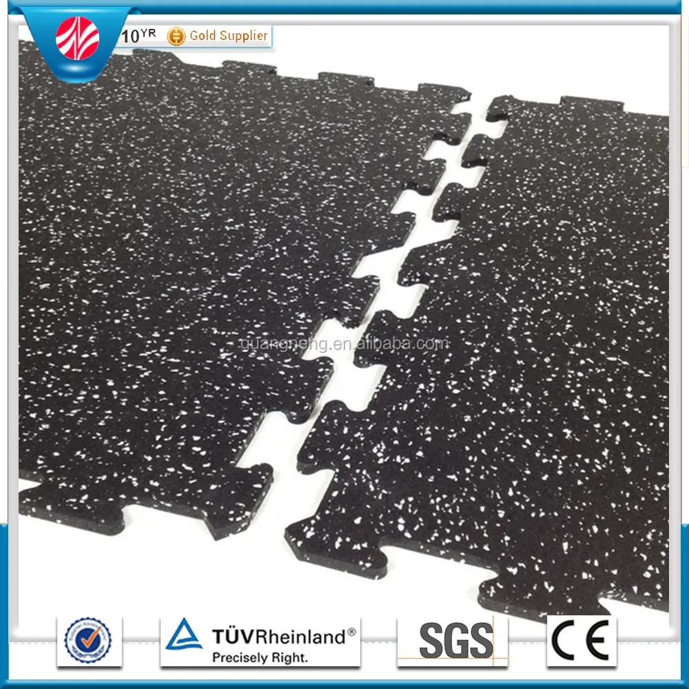 1m*1m Rubber Flooring/ruber Mat/rubber Tiles Black With Blue Spot - Buy ...