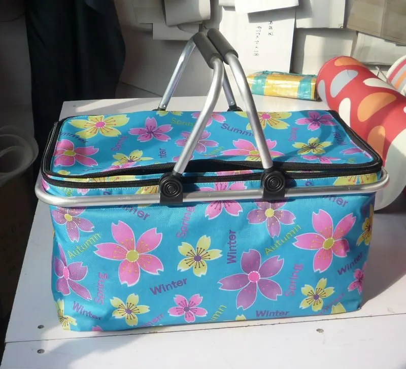 Canvas Picnic Basket With Aluminum Frame Buy Canvas Picnic Basket