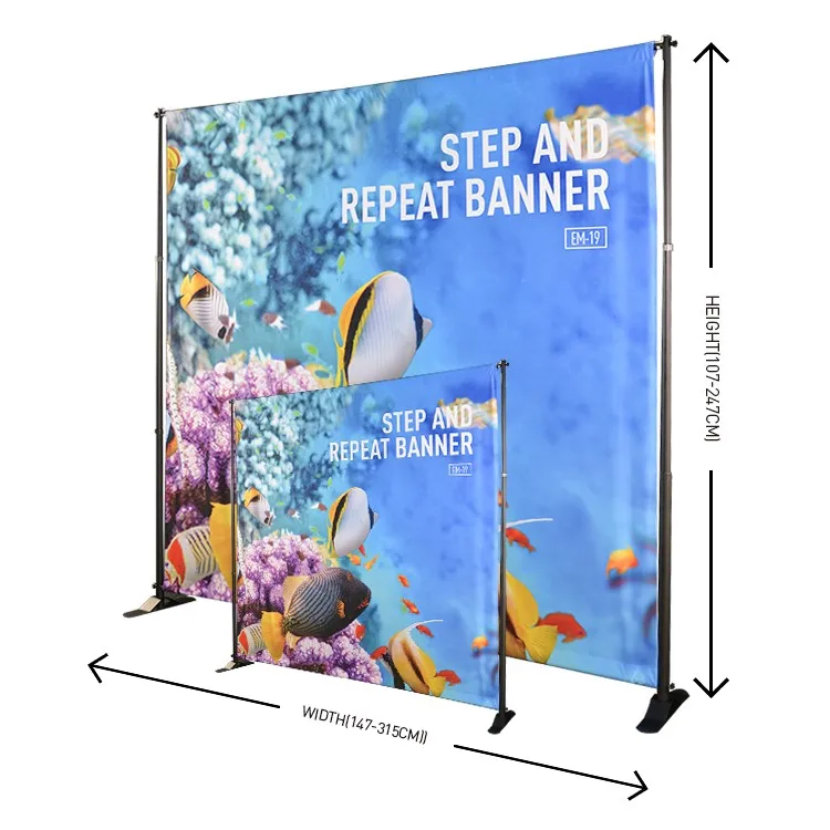 Telescoping Aluminum Frame Collapsible Display Banner Stand Heavyduty
