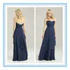 New Arriva Long Style Sweetheart Neckline Flattering Band Chiffon Brdesmaid Dress Patterns(BDAL-4003)
