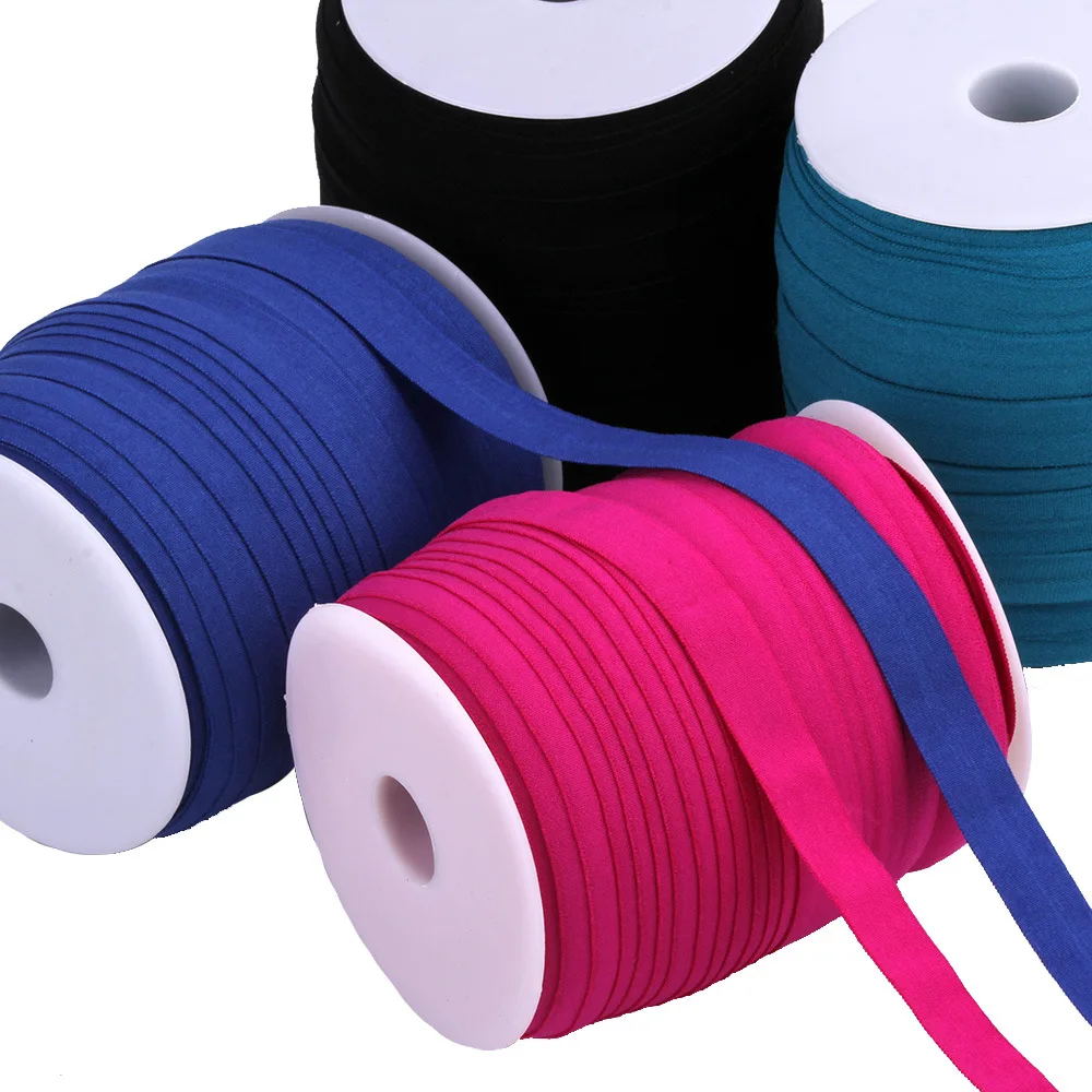 

Custom Printed Name Logo Roll Fold Over Elastic Woven Fabric Polyester Bias Elastic Tapes for Underwear and Swimwear 2022