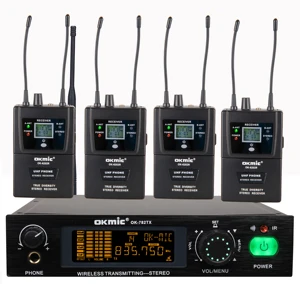 4 Receivers UHF Wireless in Ear Monitor System for Stage performance with stereo