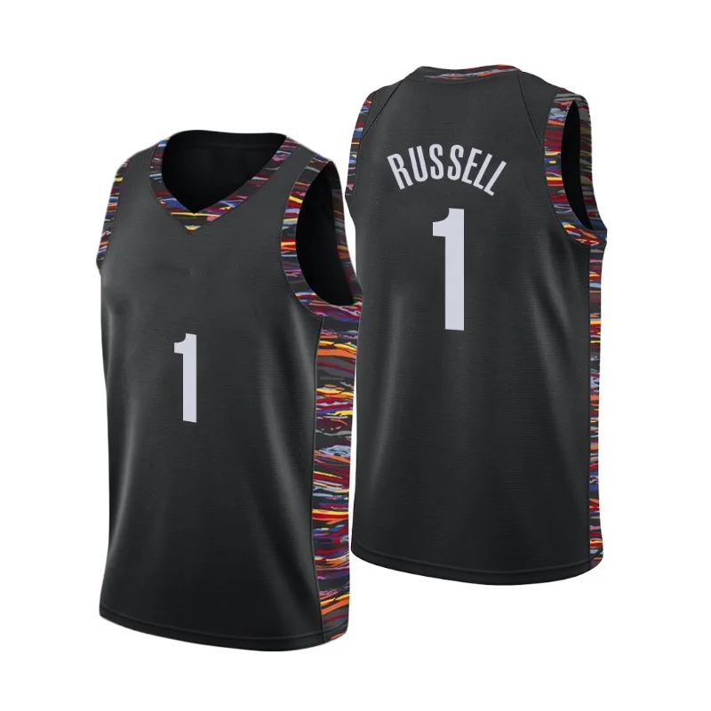 

Stitched logo and number #1 Russell 2019 Men top basketball jerseys